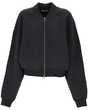 Agolde Tess Zip-Fastening Sweatshirt - Black