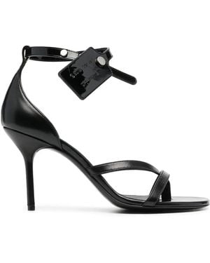 Off-White c/o Virgil Abloh Zip Tie Leather Sandals - Black