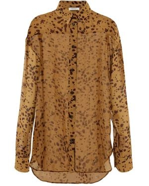 Ferragamo Georgette Shirt - Brown