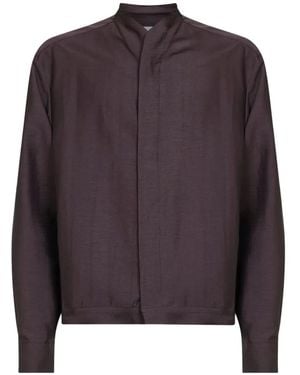 Costumein Base Buttoned Shirt Jacket - Purple
