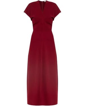Anine Bing Zadig V-Neck Midi Dress - Red
