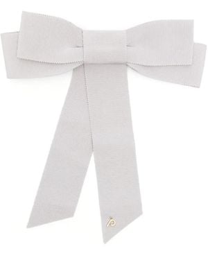 Parlor Bow-Detail Hair Clip - White