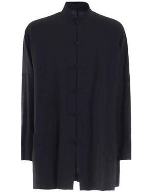 Y's Yohji Yamamoto Knot Button Shirt - Blue