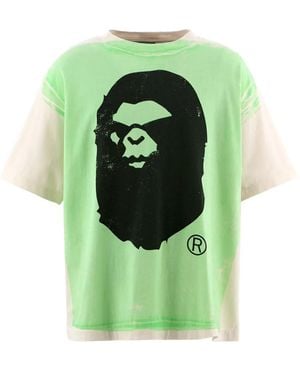 SAINT Mxxxxxx X Bape Cotton T-Shirt - Green
