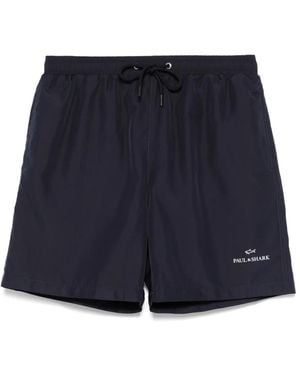 Paul & Shark Badeshorts Mit Logo-Print - Blau