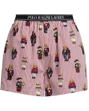 Polo Ralph Lauren Polo Bear Striped Underwear Shorts - Pink