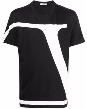 Valentino Garavani Vlogo Signature Print T-Shirt - Black