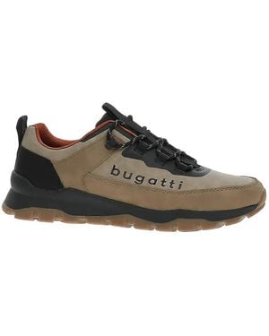 Bugatti Lace-Up Paneled Sneakers - Natural
