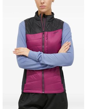 Viking Quilted Panelled Gilet - Purple