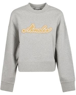 Moncler Logo-Patch Jumper - Grey