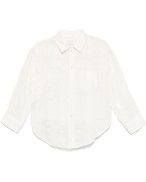 Sara Roka Striped Shirt - White