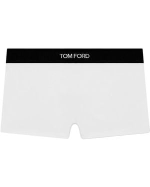 Tom Ford Boxer Shorts With Logo Waistband - White