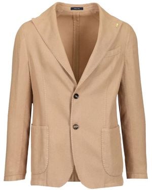 Guarinucci Single-Breasted Patch-Pocket Blazer - Natural