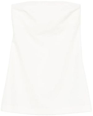 THE M.. Vestido Corto Sindy Palabra De Honor - Blanco