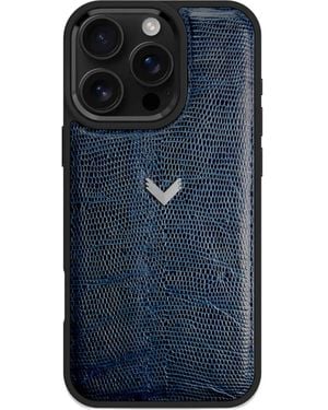 Velante Lizard-Texture Iphone 16 Pro Max Phone Case - Blue