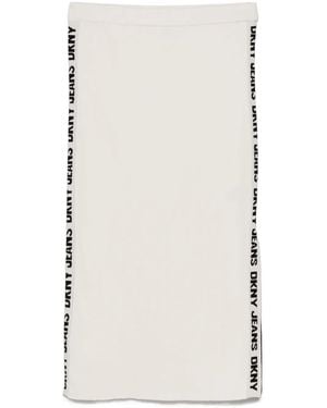 DKNY Ribbed-Knit Midi Skirt - White