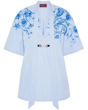 Gucci 'Fiori E Insetti Dress - Blue