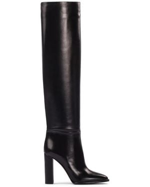 Le Silla 110Mm Elsa Block-Heel Leather Boots - Black