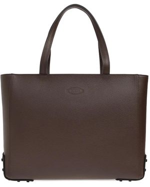 Tod's Shopper Mit Logo-Prägung - Braun