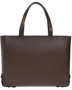 Tod's Shopper mit Logo-Prägung - Braun