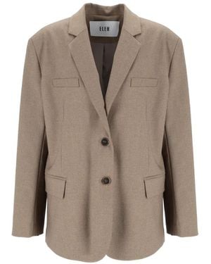 ELEH Notched-Lapels Blazer - Natural