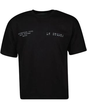 L8 Studio Vierge Cotton T-Shirt - Black