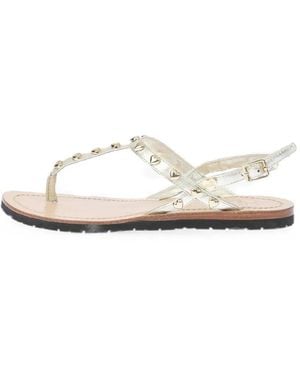 Moschino Heart-Stud Thong Sandals - White