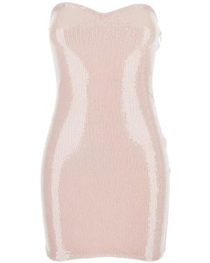 Twentyfourhaitch Sequin-Embellished Mini Dress - Pink