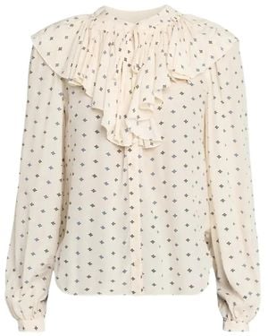 Veronica Beard Gomez Ruffled Blouse - White
