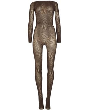 Wolford スネークパターン ジャンプスーツ - ブラウン