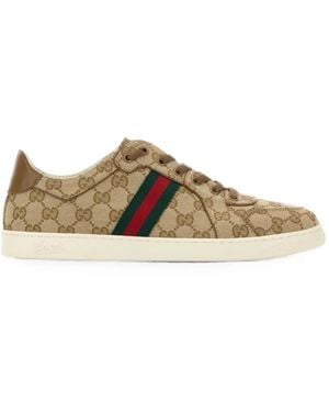 Gucci Baskets Basses Stretch - Neutre