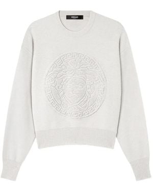 Versace Pull À Motif Medusa - Blanc