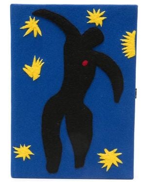 Olympia Le-Tan Icarus Clutch Mit Applikation - Blau