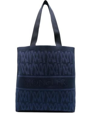 Moncler Tech Jacquard Tote Bag in Brown for Men | Lyst