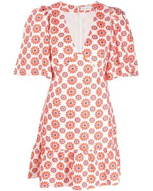 RHODE Mariana Floral-Print Dress - Red