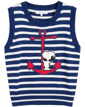 Chinti & Parker X Peanuts Pullunder Mit Snoopy-Stickerei - Blau