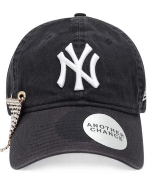 ANOTHER CHANCE Crystal-Embellished Logo-Embroidered Cap - Blue