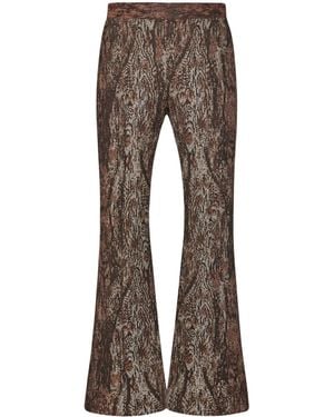 Rosetta Getty Pantaloni Crop Svasati - Grigio