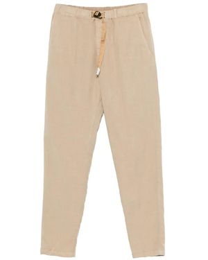 White Sand Pantalones Con Cinturón - Neutro