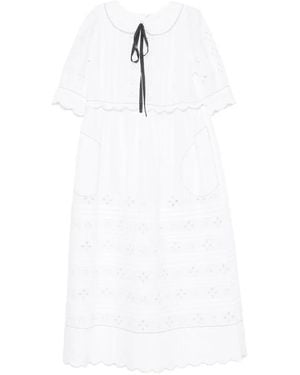 Vita Kin Bari Broderie-Anglaise Midi Dress - White