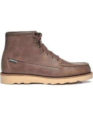Sebago Lace-Up Leather Boots - Brown