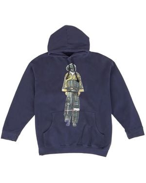 DRx FARMAxY FOR LN-CC Graphic-Print Hoodie - Blue