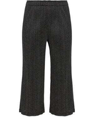 Pleats Please Issey Miyake Elasticated Pleated Trousers - Black