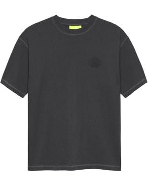 New Amsterdam Logo-Embroidered Waffle-Knit T-Shirt - Black