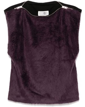 MM6 by Maison Martin Margiela Zipper Detailing Vest - Purple