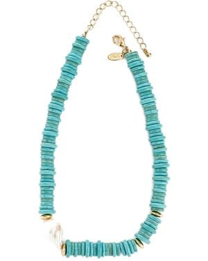 Kenneth Jay Lane Single-Strand Pearl Necklace - Blue