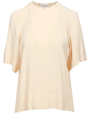 Semicouture キーホールネック トップ - ナチュラル
