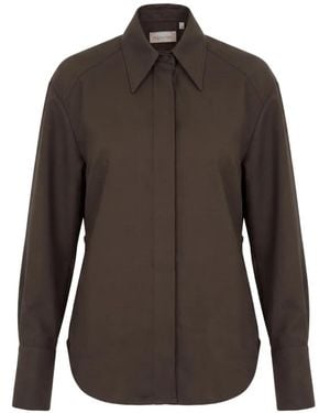 ANNAMARIAPALETTI Tie-Fastening Long-Sleeve Shirt - Brown