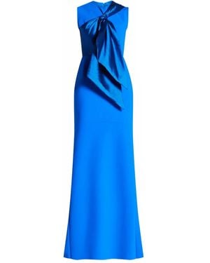 Greta Constantine Saarinen bow-detail gown - Blau