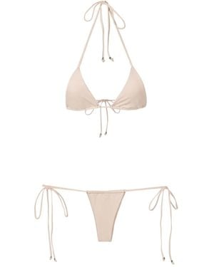 Amir Slama Halterneck Triangle Bikini - White